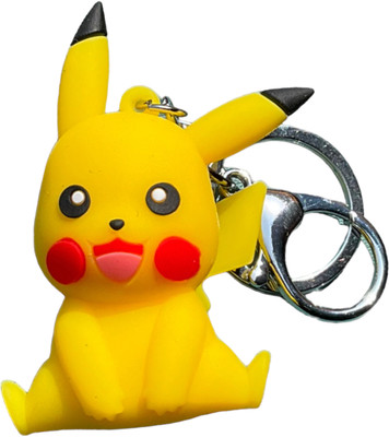 Skycart Cute Silicone 3D Key Chain with Metal Hook & Strap Charm Key Chain