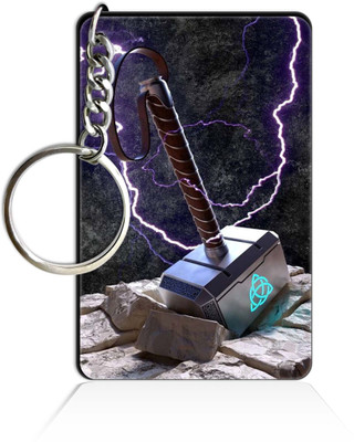 Party Gift Printed Wooden Rectangle Hero key ring Keychain PGRQ255KY (225) Key Chain