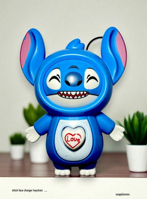 SSAppliances Stitch Face Changer Keychain | Cute Cartoon Keyring | Funny Face Expression Key Chain