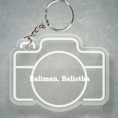 SY Gifts Camera Design Keychain With Baliman, Balistha Name Key Chain