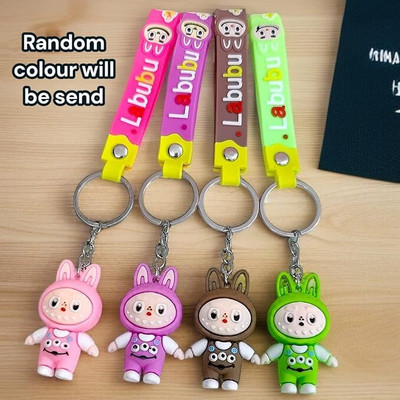 ABS TRADERS Cute Labubu Keychain For Girls & Boys Keyring Birthday Return Gift For Kids Key Chain