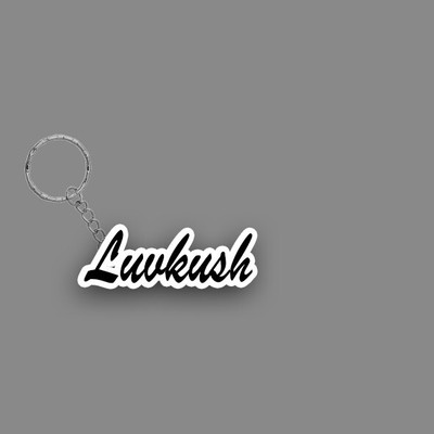 SY Gifts SYG Luvkush Name Keychain White And Black Key Chain
