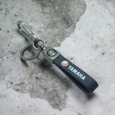 Daiyamondo Yamaha Stylish Leather Stripe keychain .best quality leather keychain Key Chain