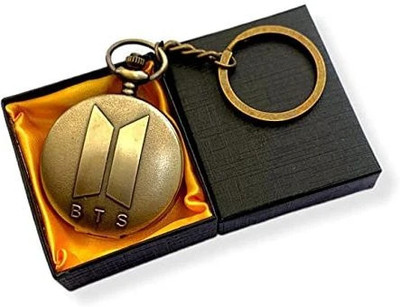 gtrp keychain-Unisex Antique s Pocket Watch Bts Key Chain
