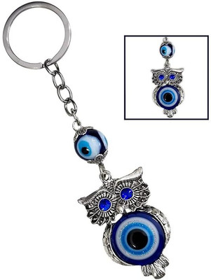 Tera13 Good Luck Key Chain, Owl Evil Eye Pendant Keychain For Bike Accessories Key Chain