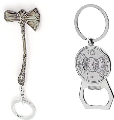 gtrp keychain-Thor Axe Hammer & Calendar Keychain Key Chain
