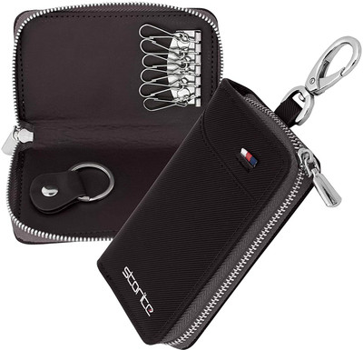 STORITE PU Leather Key Case Pouch Wallet Key Chain Key Holder Ring Key Chain