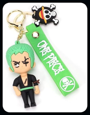 gtrp Keychain-Zoro Straight Anime Rubber Silicone Key Chain