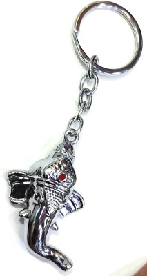 Jdp Novelty Hindu God of Beginnings Lord Shree Ganesh Shiva' Son Keychain Silver Color Key Chain