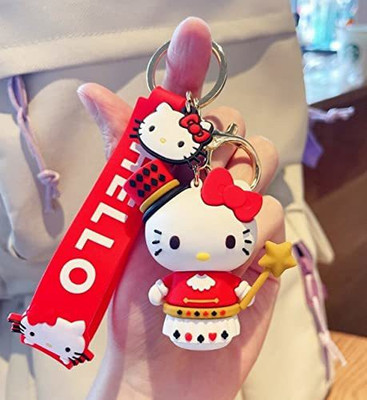 gtrp Big Heavy Hello Kitty Keychain with Hook & Strap Key Chains (Red Cap) Key Chain