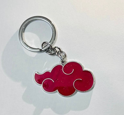 SRG High quality Metal RED NARUTO LOGO Keychain Key Chain