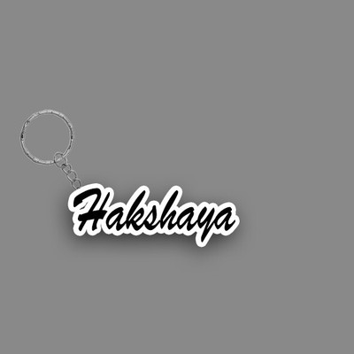 SY Gifts SYG Hakshaya Name Keychain White And Black Key Chain