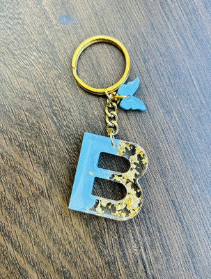 YARA CREATION B Skyblue&Gold Key Chain