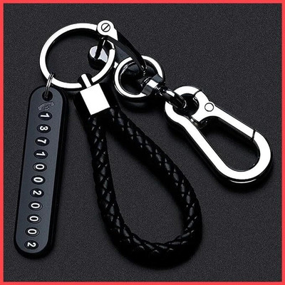 Xroncinz New Anti-Lost Car Keychains With Phone Number Tag Metal Keychain Key Chain