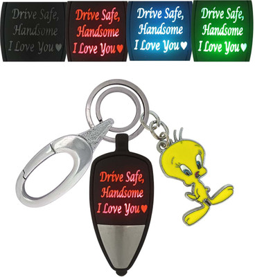 HANDSOME ISK Beautiful Drive Safe Handsome Light With Yellow Tweety Locking Lock Key Chain
