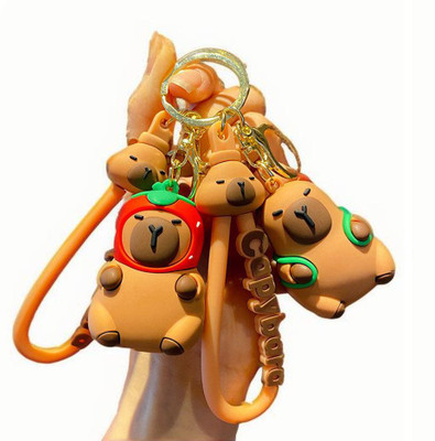 Zibuyu 2 PCS Capybara Keychain Toy Cute Animal Doll for Kids Gifts Key Chain
