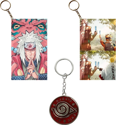 Hariyaali Enterprises LLP Naruto JIRAYA WITH TOAD AND NARUTO ENJOY Spinning Unique Style 3 pcs Combo Key Chain