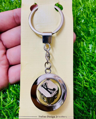 GKM Alphabet K rotating premium quality keychain for men & woman Key Chain