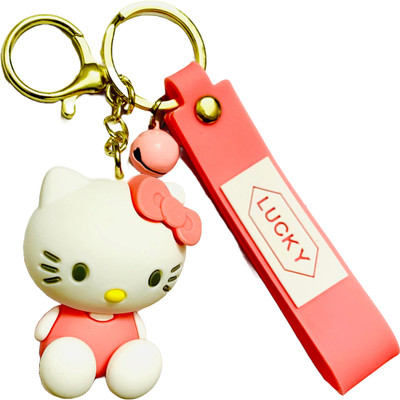 GKM Hello Kitty cute pvc keychain with strap for boys/girls Key Chain