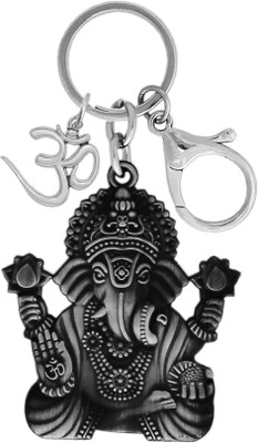 MGP FASHION Grey Hindu God of Beginnings Shree Ganesh Shiva' Son Keyring Om Pendant Key Chain