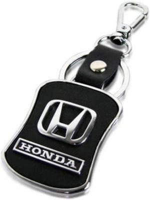 MAG BEE Leather Chrome Key Chain Key Ring Compatible For Car Key Chain