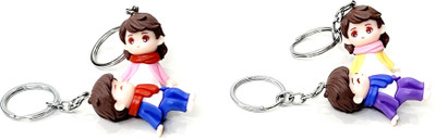 ADOREAL Couple Keychain Romantic PVC Figurine Design Pack Of 1 Pair For Valentines Day Key Chain
