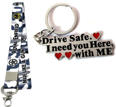 Meeko.com Drive safe metal with Made Like A Gun tag bike key chain Key Chain