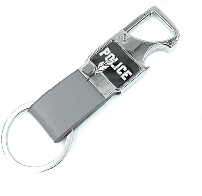 Sbb Novelty Premium Zinc Alloy Hook Locking Heavy Metal ring for Bikes,Cars Grey Colour poli Key Chain