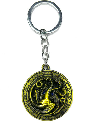 FLAMBE Games Of Thrones 3 Head design Rotating Keychain Key Chain