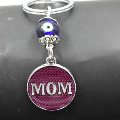 AFH I Love You Mom Evil Eye Charm Red Family Gifiting Keychain for Men and Women Key Chain