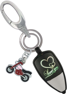 SHOKY LOOKS Love U Colorful LED Light With Beautiful Bike Locking Lock Perfect For Gifting Key Chain