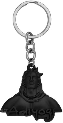 GCT Lord Shiv Ji Adiyogi Shankar Shiva (KC-45/1) Black Metal Keychain for Car Bike Key Chain
