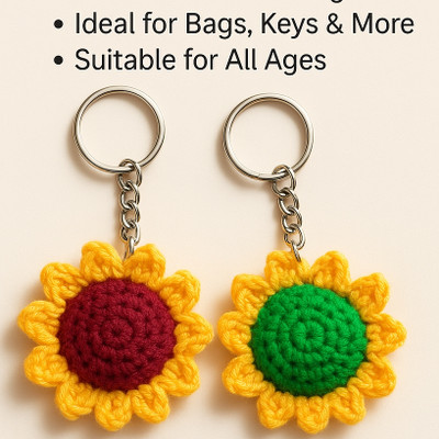 SR Online Store Set of 2 Sunflower Keychains Key Chain