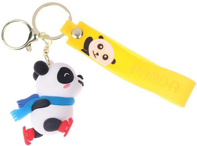 gtrp Cartoon Panda Keychain Sports Weightlifting Skating Panda Keyring P Key Chain