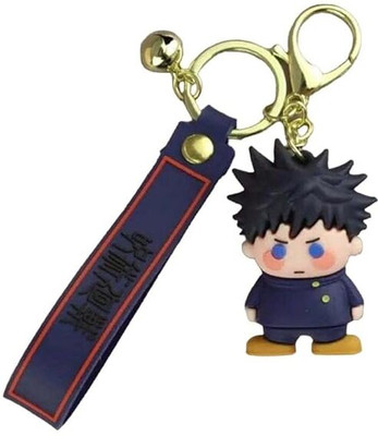 Funfob Jujutsu Kaisen Keychain with Hook & Strap Anime Manga Key Chain(Juju Black Hair) Key Chain