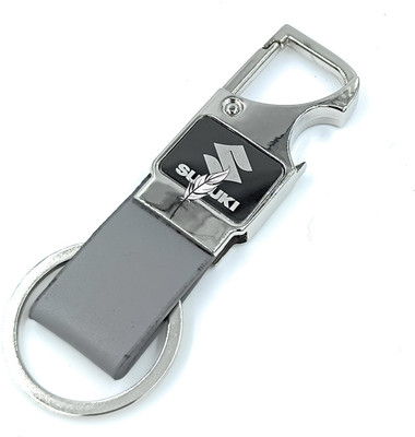 Sbb Novelty Premium Zinc Alloy Hook Locking Heavy Metal ring for Bikes,Cars Grey Colour suzu Key Chain