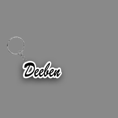 SY Gifts SYG Deeben Name Keychain White And Black Key Chain