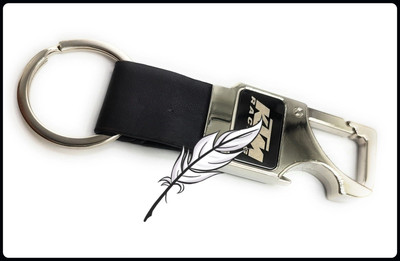 Jainzon Metal Leather Opner Keychain for KTM DUKE Bikes Black Colour_ak137 Key Chain