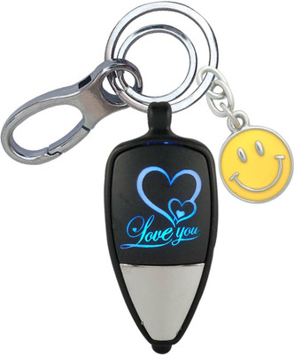 HANDSOME ISK Love U Beautiful LED Light with Smiley Locking Lock Key Chain