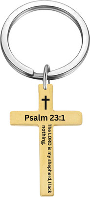 M Men Style Bible Verse Keychain Christian Cross Accessories Key Holder Gold SKey202586 Key Chain