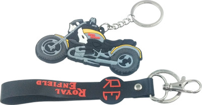 Key Era Single Side Royal Enfield Re Combo Rubber Bike Key Chain