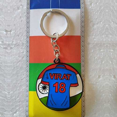 KEYCHAIN KINGDOM Virat Kohli Premium Metal Spinner Keychain Key Chain