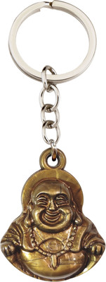 BLESSINGS Happy Man Double Side Bronze Effect Plastic Key Chain