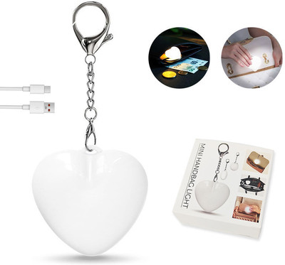 WHITE PANDA Mini LED Keychain Light Glow in Keychain for Girls, Compact Emergency Flashlight Key Chain