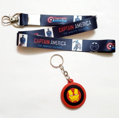 ShopTalk Captain America tag with ironman rubber Key Chain
