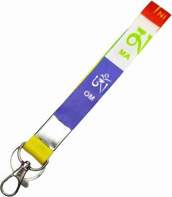 Jainsburys Tibetan Ladakh Bhudhish Prayer Hook Multicolour Short Ribbon keychain Key Chain