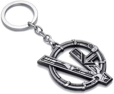 WHITE POPCORN Marvel Avengers A Logo Metallic Grey Key Chain Key Chain