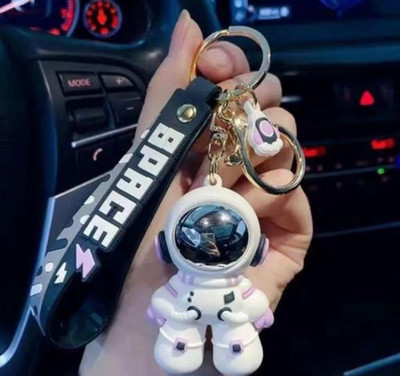 SRG Astronaut Keyring with Black Strap and charm with Purple Key Chain