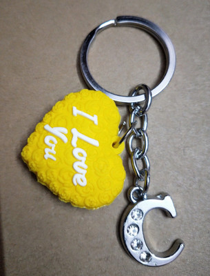 Meeko.com Heart With C Letter Bike Key Chain 01 Key Chain