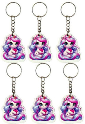 Tera13 Unicorn Keyring For Girls, Keychain For Bike, Wooden Keyring For School Bag Key Chain